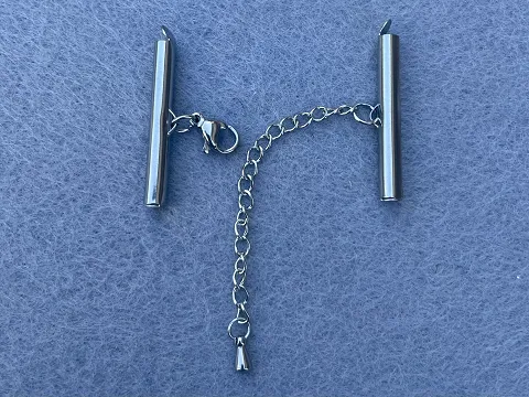 Застібка із затискачем для біжутерії