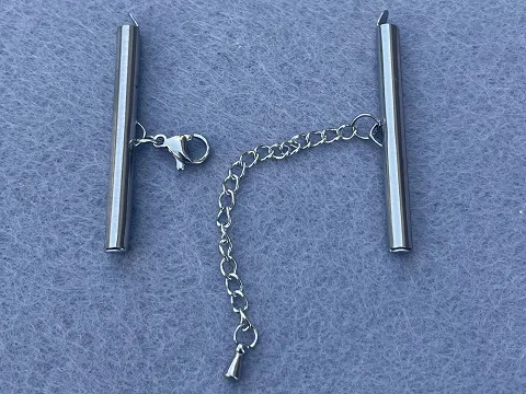 Застібка із затискачем для біжутерії