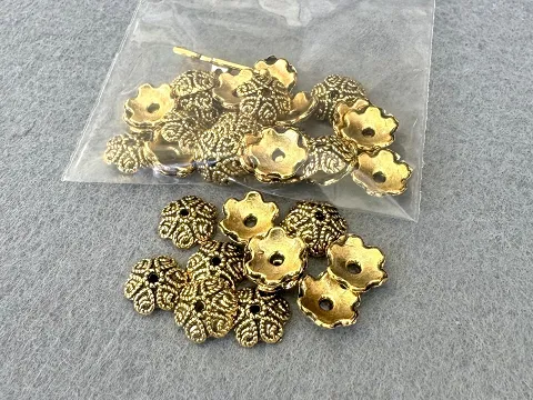 Шапочка металлическая для бусин