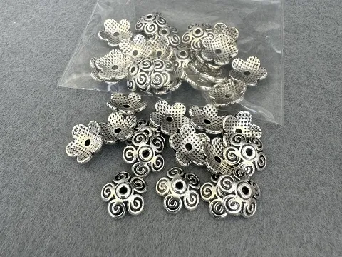 Шапочка металлическая для бусин