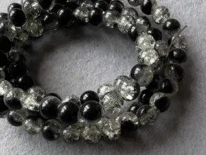 Перли керамічні -бите скло - 8 мм