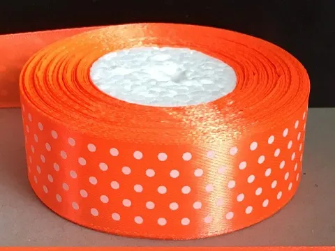 Стрічка атласна в горошок