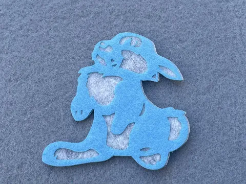 Аплікація з фетру <Заєць>