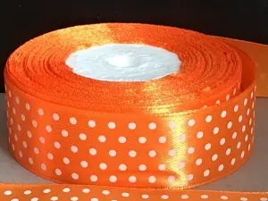 Стрічка атласна в горошок