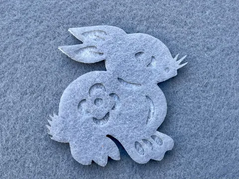 Аплікація з фетру <Заєць>