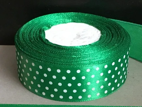 Лента атласная в горошек