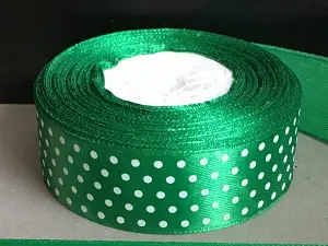 Стрічка атласна в горошок