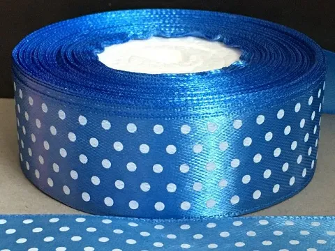Стрічка атласна в горошок