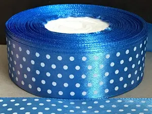 Стрічка атласна в горошок
