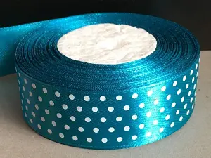 Стрічка атласна в горошок