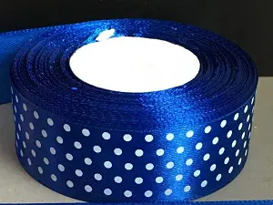 Стрічка атласна в горошок