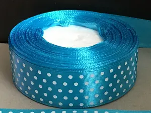 Стрічка атласна в горошок