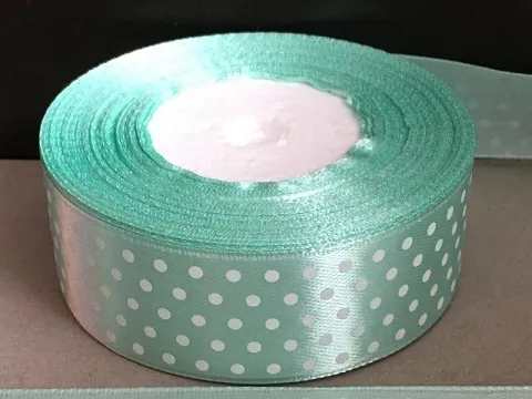 Стрічка атласна в горошок