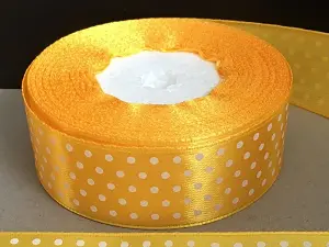 Стрічка атласна в горошок