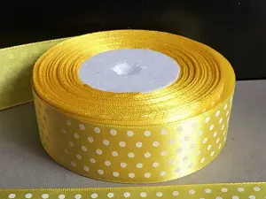 Стрічка атласна в горошок