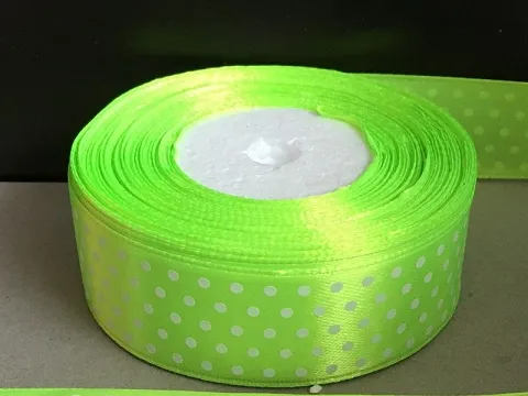 Стрічка атласна в горошок