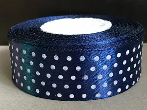 Стрічка атласна в горошок