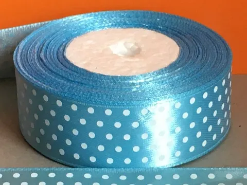 Стрічка атласна в горошок