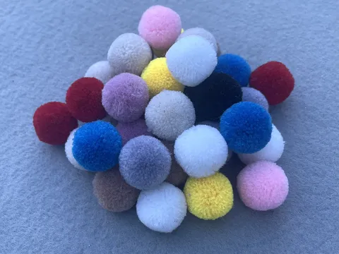 Намистини текстильні (Помпони) - 2см