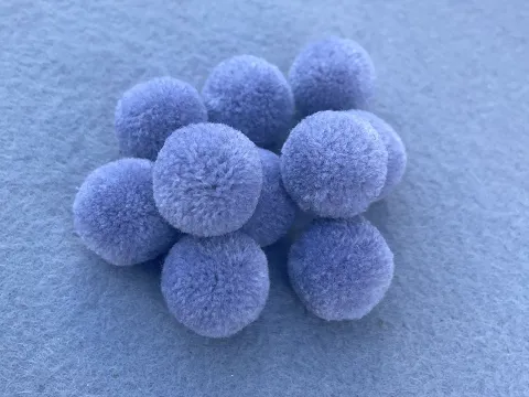 Бусины текстильные (Помпоны)- 2см