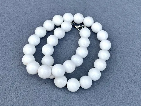 Агат-білий, пресований-14мм