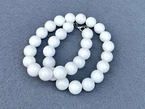 Агат-білий, пресований-14мм