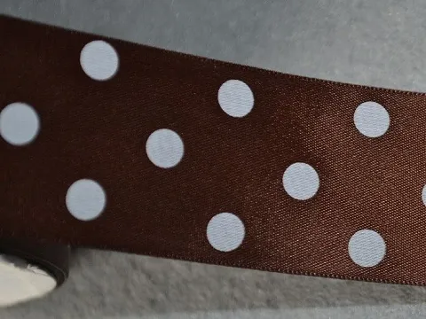 Стрічка атласна в горошок