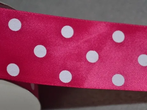 Лента атласная в горошек