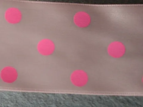 Стрічка атласна в горошок