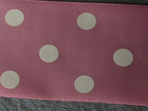 Стрічка атласна в горошок