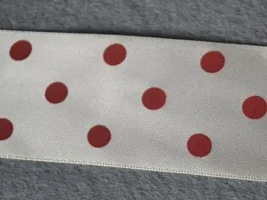 Стрічка атласна в горошок