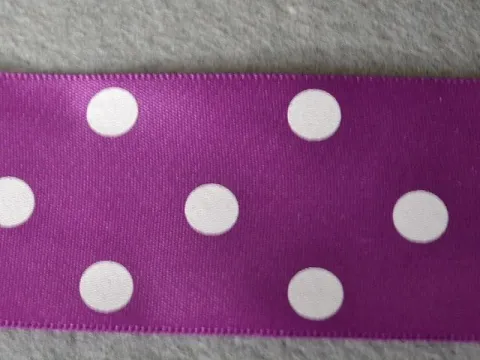 Стрічка атласна в горошок