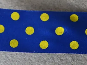 Стрічка атласна в горошок