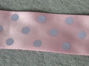 Стрічка атласна в горошок