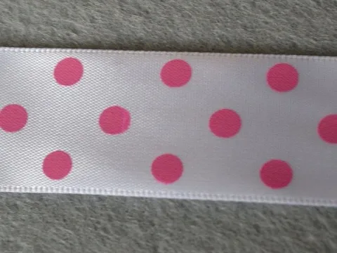 Стрічка атласна в горошок