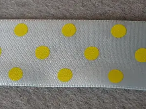 Стрічка атласна в горошок