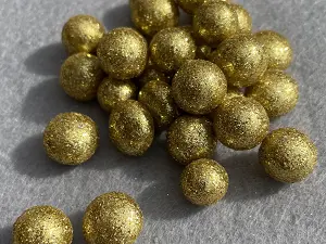 Кульки пінопластові з глітером