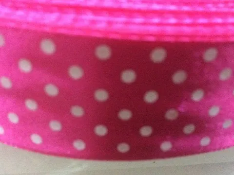 Стрічка атласна в горошок