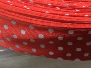 Лента атласная в горошек