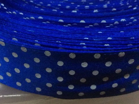 Стрічка атласна в горошок