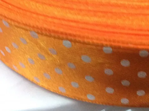 Стрічка атласна в горошок