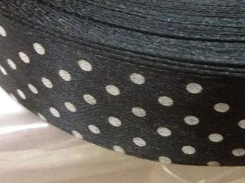 Стрічка атласна в горошок