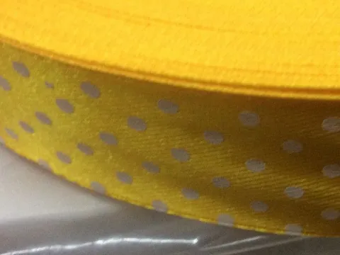 Стрічка атласна в горошок