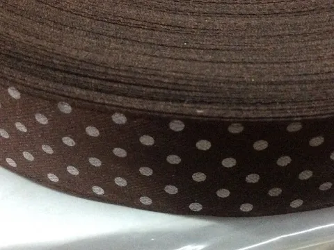 Стрічка атласна в горошок