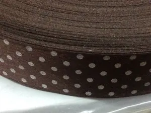 Стрічка атласна в горошок