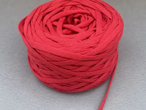 Бавовняний шнур, Червоний, 7мм, 100 метрів.