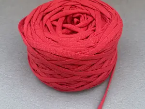 Бавовняний шнур, Червоний, 7мм, 100 метрів.