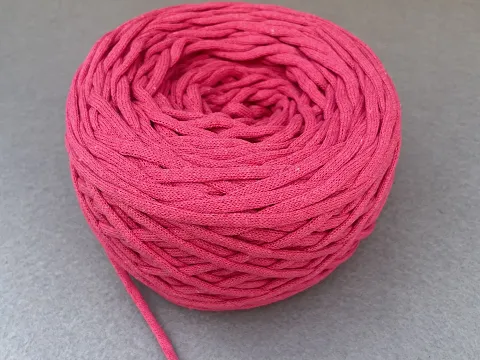 Бавовняний шнур, Малиновий, 4мм, 100 метрів.