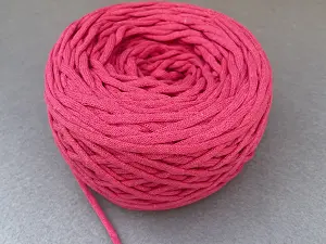 Бавовняний шнур, Малиновий, 4мм, 100 метрів.