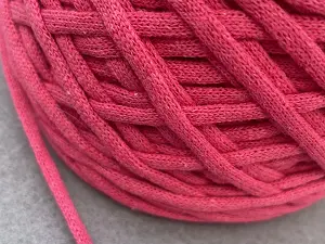 Бавовняний шнур, Малиновий, 4мм, 100 метрів.